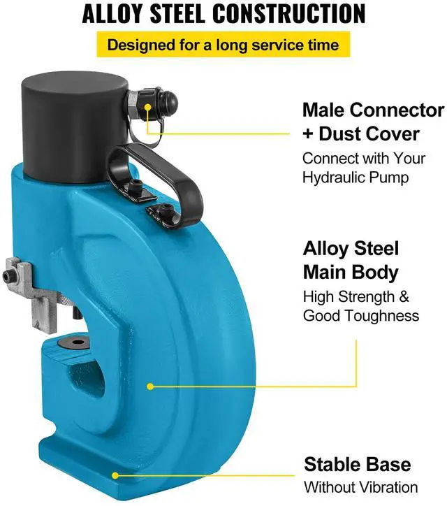 Alt view image 5 of 7 - CH-70 Hydraulic Hole Punching Tool 35T Hole Digger Force Puncher Smooth Hole Puncher for Iron Plate Copper Bar Aluminum Stainless Steel
