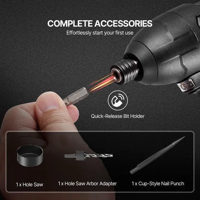 Alt view image 7 of 8 - VEVOR Drill Bit Set, 70 Pieces Drill and Driver Bit Set, Screwdriver Bit Set Suitable for Wood Metal Cement Drilling and Screw Driving, Drill Bit Sets Combo Kit Assorted in Organized Carrying Case