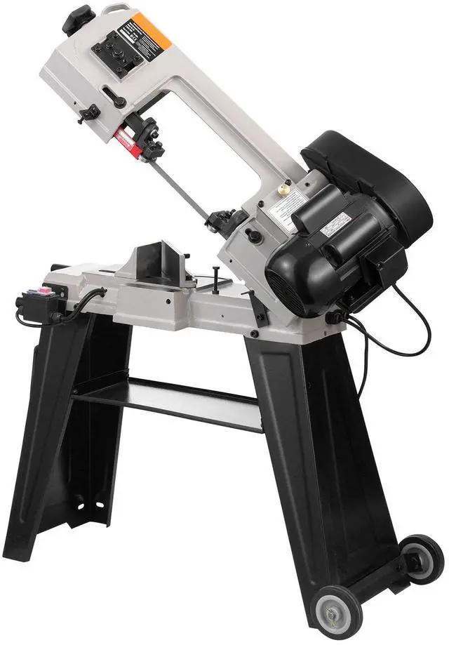 Alt view image 2 of 8 - VEVOR Metal Horizontal Band Saw, 4 in x 6 in Rectangular Cutting Capacity, 110V Metal Vertical Cutting Bandsaw with 550W Motor, 0-45° Angle Adjustment, Variable Speed, for Metal, Wood, and Plastic