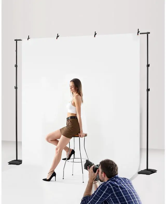 Alt view image 4 of 9 - VEVOR Backdrop Stand Background Stand Kit 8.5 x 10 ft for Party & Photo Studio