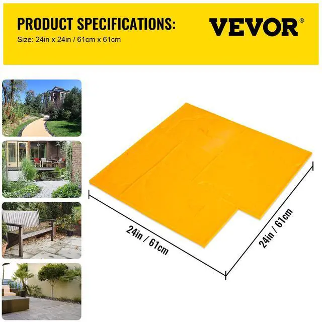 Alt view image 7 of 7 - Concrete Texturing Skin, 24\"x24\" Concrete Stamps Mats Set, Polyurethane Concrete Stamping Mats, Slate Concrete Stamps, 4 PCS Realistic Concrete Texture Mat, Concrete Stamps for Walls/Floors