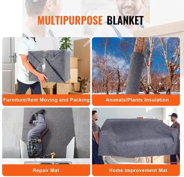 Alt view image 6 of 7 - Moving Blankets, 72" x 54", 21 lbs/dz Weight, 24 Packs, Professional Recycled Cotton Packing Blanket, Large Heavy Duty Shipping Mover Pads Perfect for Protecting Furniture, Floors, Appliances