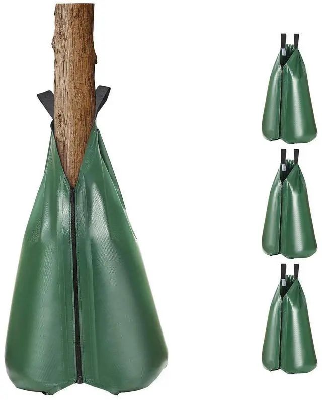 Alt view image 8 of 14 - VEVOR Tree Watering Bag Slow Release 4 Pack 20 Gallons, Water Bags for Trees, Refillable Tree Drip Irrigation Bags with Zipper, Durable Tree Watering System for Deep Root Targeting