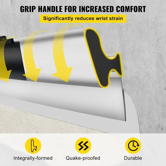 Alt view image 12 of 15 - VEVOR Skimming Blade Set,10"+24"+32" Blades + 35"-78" Extension HandleEuropean Stainless Steel Construction Knife, Aluminum Blade Profile Smoothing Knockdown Spatula for Gyprock/Drywall/Wall-Board