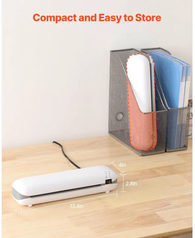 Alt view image 7 of 8 - VEVOR Laminator Machine, Thermal Laminator for Max A4 Paper Size, 3-4 min Quick Warm Portable Laminator, 3-5 mil Thickness, Ideal for Home, Office, Business, or School Supplies, White + Grey