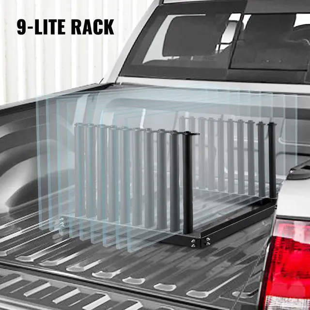 Alt view image 3 of 7 - Windshield Rack 9-Lite, Windshield Truck Rack Steel, Windshield Glass Rack 24-Inch Height, Windshield Rack for Truck with PVC Pad & Foam Padding, Glass Rack for Truck, for Glass Transportation