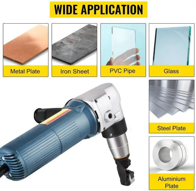 Alt view image 7 of 7 - Electric Metal Nibbler 625W Nibbler Metal Cutter 1000RPM High Speed Rotor 0.16in/4mm Metal Nibbler 110V w Replaced Blades Storage Case Sheet Metal Nibbler for Cutting Stainless Steel, Aluminium