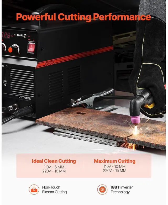 Alt view image 5 of 9 - VEVOR 3 in 1 Plasma Cutter Welder Machine TIG/MMA Welder Plasma Cutter Combo 110/220V