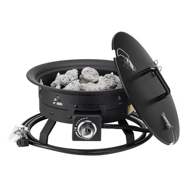 Alt view image 3 of 9 - VEVOR Propane Fire Pit 19 Outdoor Portable Gas Fire Pit for Heating 58000 BTU