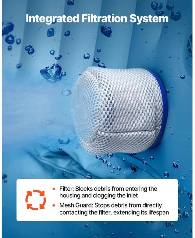 Alt view image 4 of 7 - Inflatable Hot Tub, 4 to 6 Person Capacity, 72.8 x 26 in Square Portable Outdoor Spa, with 130 Soothing Jets, Filter, Cover and Mat, Multi-function Control Panel, PVC Outdoor Hot Tub, Grey