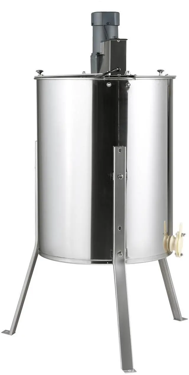 Alt view image 9 of 15 - VEVOR Electric Honey Extractor, 4/8 Frames Honey Spinner Extractor, Stainless Steel Beekeeping Extraction, Honeycomb Drum Spinner with Lid, Apiary Centrifuge Equipment with Height Adjustable Stand