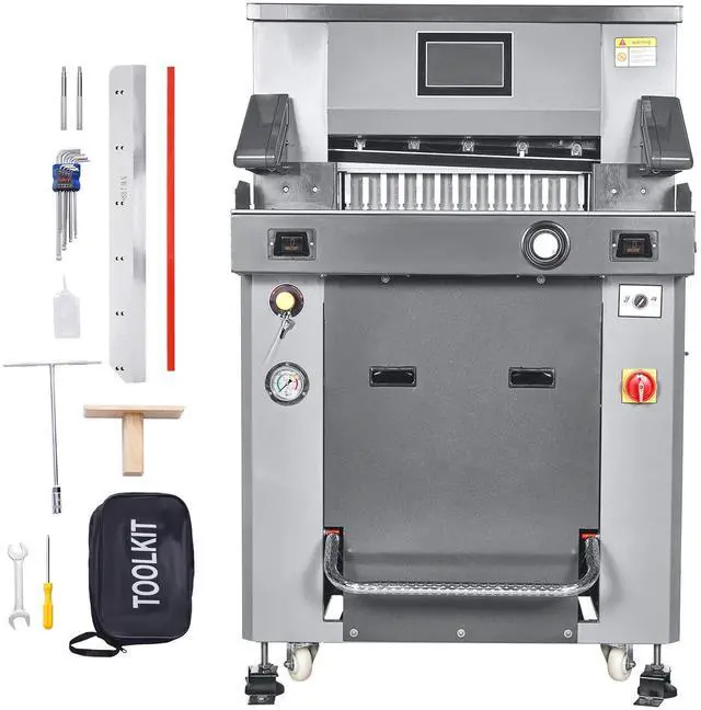 Main image of Electric Hydraulic Paper Cutter, 2500W Heavy Duty Paper Cutter Machine 20.2 in/515 mm Cutting Width, 3.1 in/80 mm Cutting Thickness, Electric Guillotine Trimmer with Casters & Infrared Function