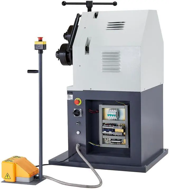 Main image of 2.2KW Electric Roll Bending Machine, 3-Roller Electric Pipe Bender Machine with 180° Maximum Bending Angle & Reversible Foot Switch, Support Horizontal/Vertical Operation (220V 60Hz 3-Phase)