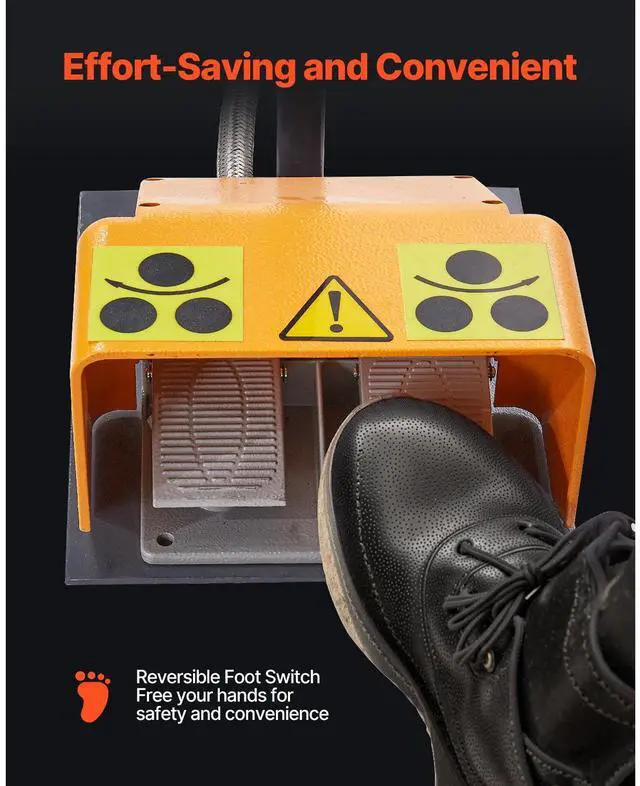 Alt view image 6 of 7 - 2.2KW Electric Roll Bending Machine, 3-Roller Electric Pipe Bender Machine with 180° Maximum Bending Angle & Reversible Foot Switch, Support Horizontal/Vertical Operation (220V 60Hz 3-Phase)