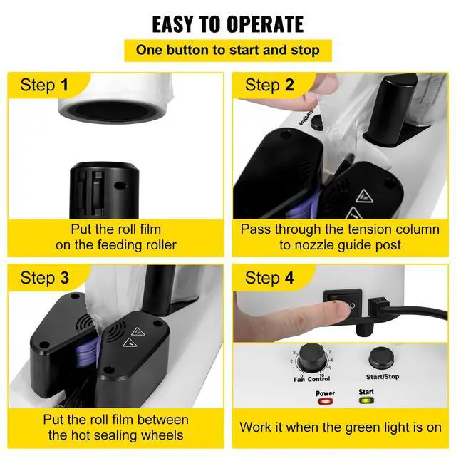 Alt view image 5 of 7 - Air Cushion Machine, Sealing Speed 7.2-7.8 ft/min Air Pillow Machine, 110V Air Pillow Packaging Machine, Portable Air Cushion Wrap Machine for Inflatable Packaging+164 ft/50 m Test Film Roll