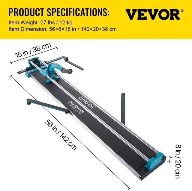 Alt view image 7 of 7 - Manual Tile Cutter 48"/1200mm Cutting Machine w/ Laser Guide for Ceramic