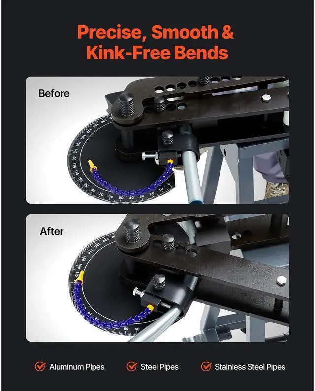 Alt view image 4 of 7 - Electric Tube Bending Machine, 750W Electric Tubing Bender with 6L Hydraulic Cylinder, Movable Pipe Bender Machine with Casters, 3 Dies & 180° Max Bending Angle, Suitable for 3/4 to 2 inch Pipes