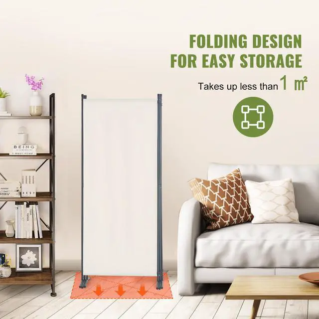 Alt view image 7 of 9 - VEVOR  Room Divider, 102×71inch Room Dividers and Folding Privacy Screens 3-Panel, Fabric Partition Room Dividers for Office, Bedroom, Dining Room, Study, Freestanding, White