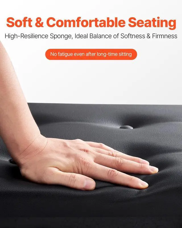 Alt view image 12 of 14 - Piano Keyboard Bench Storage Padded Cushion Seat Wooden Vanity Bookcase Stool