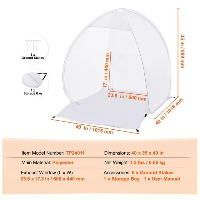 Alt view image 14 of 14 - VEVOR Spray Paint Shelter Portable Spray Paint Tent Booth 40x35x40 in Pop Up