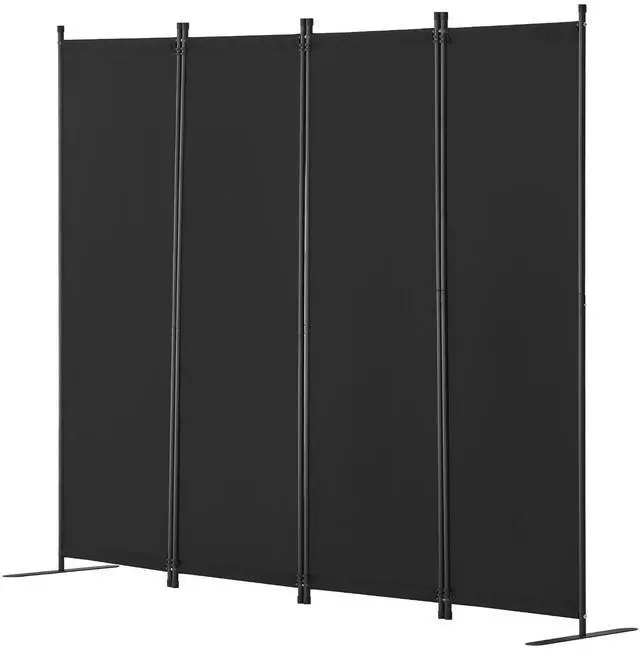 Alt view image 2 of 8 - VEVOR Room Divider, 88×67.5inch Room Dividers and Folding Privacy Screens 4-Panel, Fabric Partition Room Dividers for Office, Bedroom, Dining Room, Study, Freestanding, Black