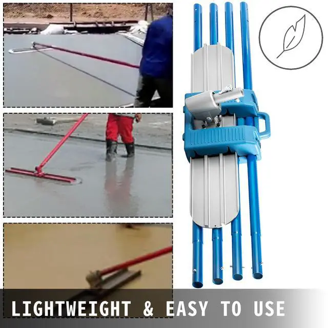 Alt view image 5 of 7 - Bull Float Magnesium Concrete Float 48 x 8\" Round End Concrete Float Tool Cement Tool Bull Concrete Kit Bull Float with 4 Float Handle Bull Float Bracket Concrete Tools Finishing Bull Float