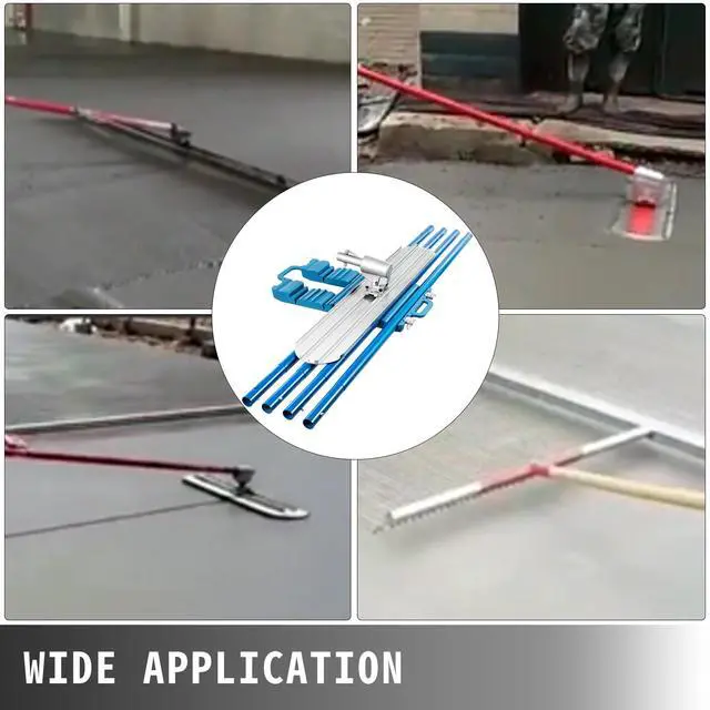 Alt view image 7 of 7 - Bull Float Magnesium Concrete Float 48 x 8\" Round End Concrete Float Tool Cement Tool Bull Concrete Kit Bull Float with 4 Float Handle Bull Float Bracket Concrete Tools Finishing Bull Float