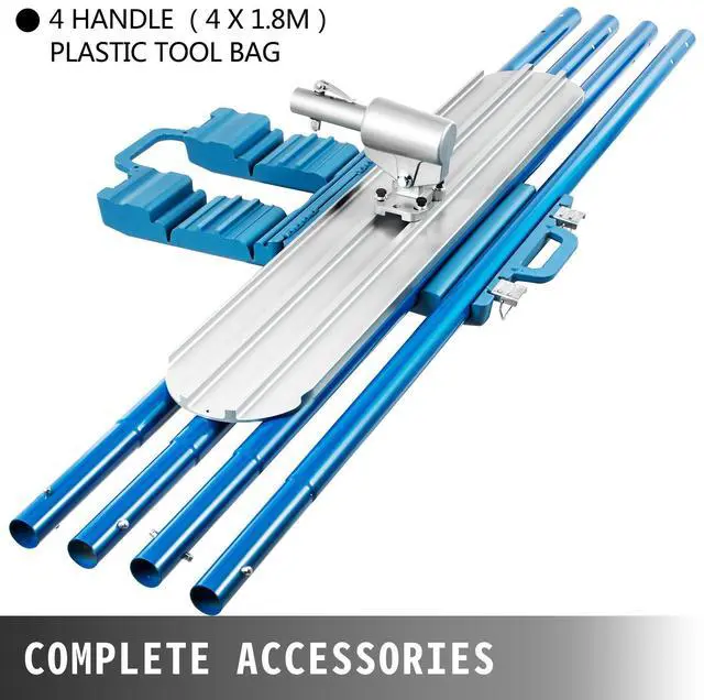 Alt view image 6 of 7 - Bull Float Magnesium Concrete Float 48 x 8\" Round End Concrete Float Tool Cement Tool Bull Concrete Kit Bull Float with 4 Float Handle Bull Float Bracket Concrete Tools Finishing Bull Float