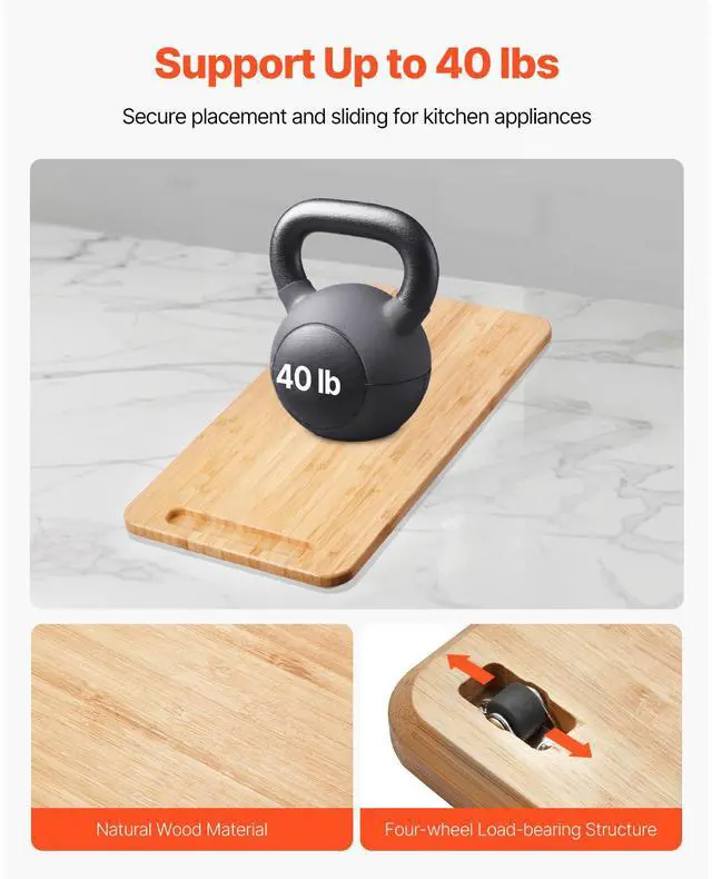 Alt view image 9 of 14 - VEVOR Appliance Slider 14.5 x 7.5 in Sliding Tray for Kitchen Countertop