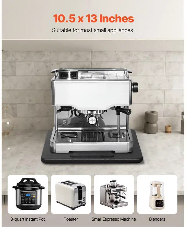 Alt view image 10 of 14 - VEVOR Appliance Slider 10.5 x 13 in Sliding Tray for Coffee Maker Black