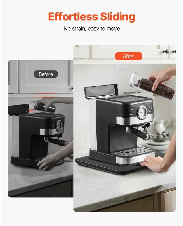 Alt view image 13 of 14 - VEVOR Appliance Slider 10.5 x 13 in Sliding Tray for Coffee Maker Black