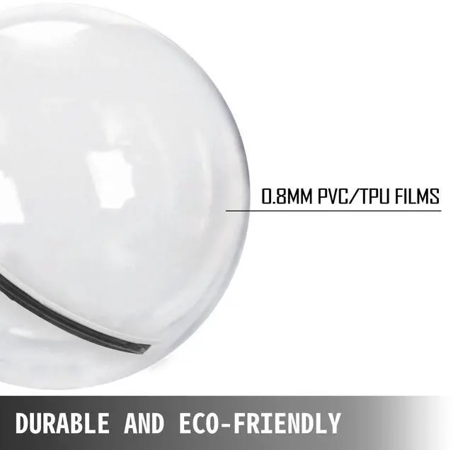 Alt view image 5 of 10 - VEVOR 2M Walk on Water Walking Ball Roll Inflatable Zorb Ball w/ German Zipper PVC