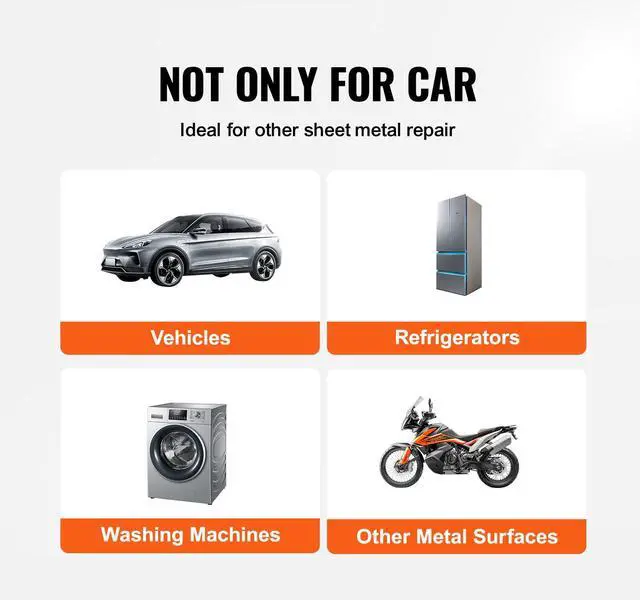 Alt view image 14 of 15 - VEVOR 69 PCS Dent Repair Kit, Auto Car Body Paintless Dent Removal Tool Kit, Golden Lifter, Bridge Puller, Slide Hammer Tool Kit for Automobile Body, Washing Machine, Refrigerator