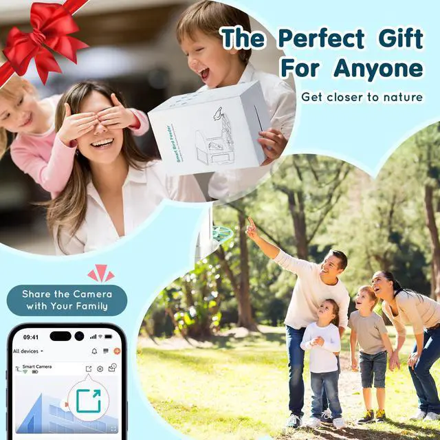 Alt view image 14 of 14 - VEVOR  Smart Bird Feeder with Camera 2K HD AI Identify Bird Species Auto Capture