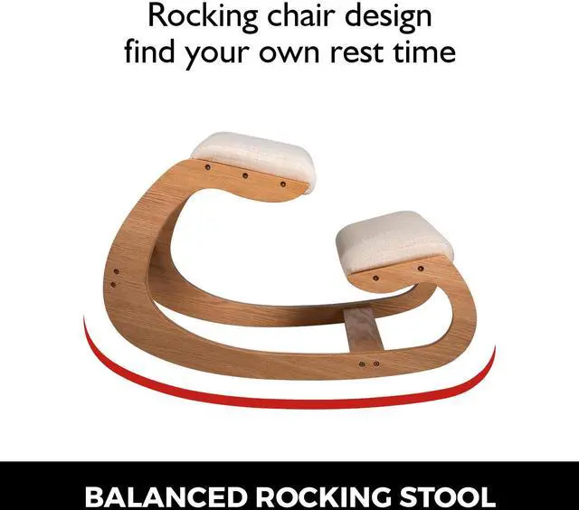Alt view image 6 of 7 - Ergonomic Kneeling Chair Heavy Duty Better Posture Kneeling Stool Office Chair Home for Body Shaping Relieveing Stress Meditation Desk Computer Kneeling Stool Chair