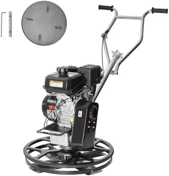 Main image of Power Trowel, 24 Walk-Behind Cement Trowel with Float Pan, 6HP Gas-Powered Smooth Concrete Surface Finisher, Heavy Duty Commercial Screed Concrete Cement with Finishing Blade, Orange