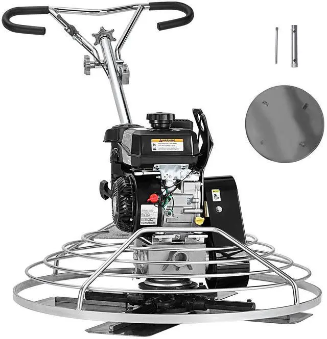 Main image of Power Trowel, 38 Walk-Behind Cement Trowel with Float Pan, 6HP Gas-Powered Smooth Concrete Surface Finisher, Heavy Duty Commercial Screed Concrete Cement with Finishing Blade, Orange