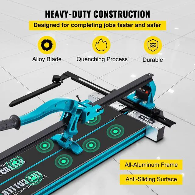 Alt view image 5 of 7 - 40 Inch Tile Cutter Single Rail Double Brackets Manual Tile Cutter 3/5 in Cap with Precise Laser Manual Tile Cutter Tools for Precision Cutting (40 Inch)