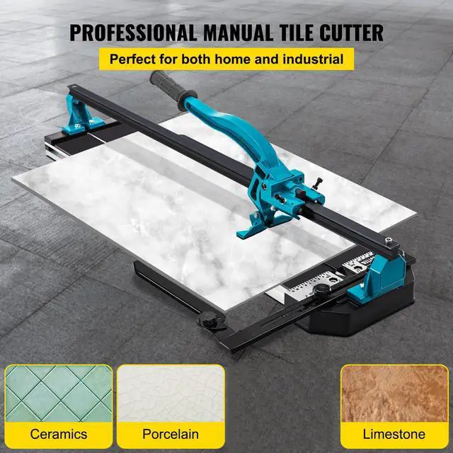 Alt view image 2 of 7 - Tile Cutter, 48 Inch Manual Tile Cutter, Tile Cutter Tools with Single Rail & Double Brackets, 3/5 in Cap with Precise Laser Guide, Snap Tile Cutter for Precision Cutting Porcelain Tiles Industr