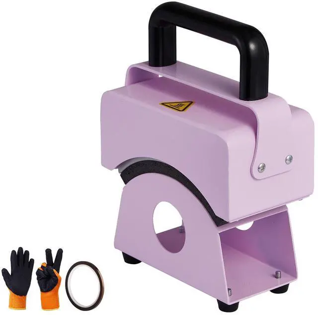 Alt view image 8 of 14 - VEVOR Hat Press Machine Mini Hat Heat Press for Caps 5.9x3.15 inch Plate Purple