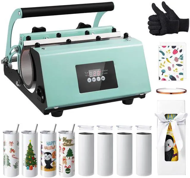Alt view image 8 of 14 - VEVOR Tumbler Heat Press Machine and Sublimation Tumblers, Tumbler Press Set with 8pcs 20OZ Blank Tumblers, Mug Press Cup Press for 11-30oz Tumblers Mug, with Heat Transfer Paper, Gloves, Tape