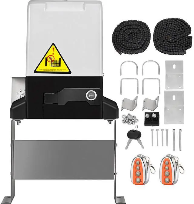 Main image of Sliding Gate Opener, AC1400 3100LBS, with 2 Remote Controls, Gate Operator Hardware Kit for Security, Move Speed 43ft Per Min, Electric Rolling Driveway Slide Gate Motor