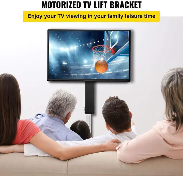 Alt view image 2 of 7 - Automated TV Elevator for Up to 50" Screens, 28" Stroke with Adjustable Height from 38" to 65", Remote Controlled, Supports up to 132 lbs