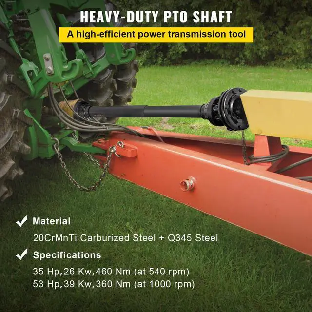 Alt view image 2 of 7 - PTO Shaft, 1-3/8 6 Spline Tractor and Implement Ends PTO Driveline Shaft, Series 4 Tractor PTO Shaft, 43-59 Brush Hog PTO Shaft with Slip Clutch Black, for Finish Mower, Rotary Cutter