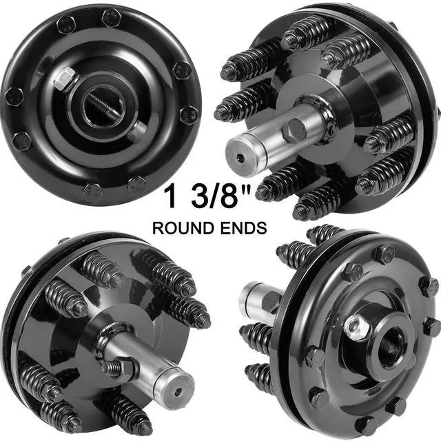 Alt view image 3 of 7 - Slip Clutch, 1 3/8\" PTO Slip Clutch, Smooth Round Ends PTO Friction Clutch, Carburized Steel Tractor Slip Clutch, Adjustable Rotary Cutter Slip Clutch, Black Brush Hog Slip Clutch for PTO Shaft