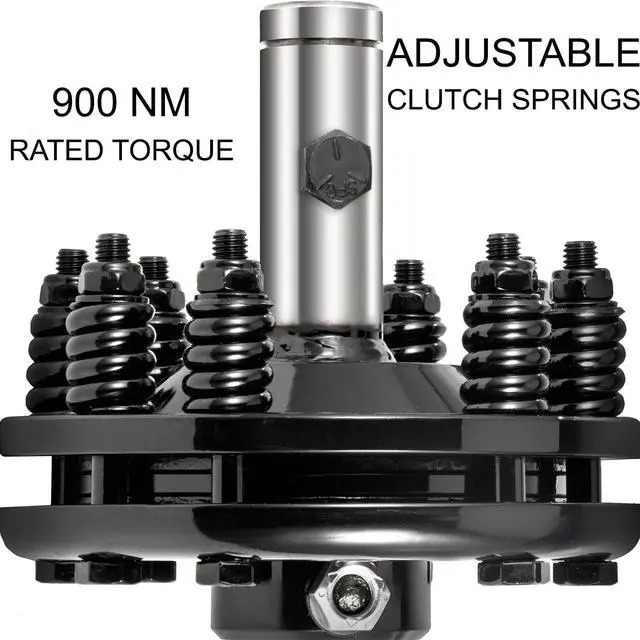 Alt view image 4 of 7 - Slip Clutch, 1 3/8\" PTO Slip Clutch, Smooth Round Ends PTO Friction Clutch, Carburized Steel Tractor Slip Clutch, Adjustable Rotary Cutter Slip Clutch, Black Brush Hog Slip Clutch for PTO Shaft