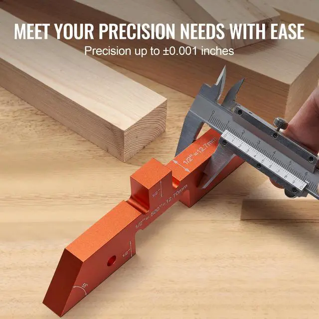 Alt view image 10 of 14 - VEVOR Router Table Setup Bars, 14 pcs, Precision Aluminum Setup Blocks Height Gauge Set, with Laser Engraved Size Markings Storage Case, Measuring Depth Height Angle, for Router Table Saw Accessories