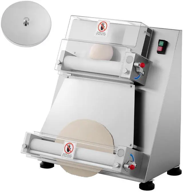 Alt view image 2 of 8 - 16 Inch Pizza Dough Roller Sheeter Semi-automatic Commercial Dough Press 390W