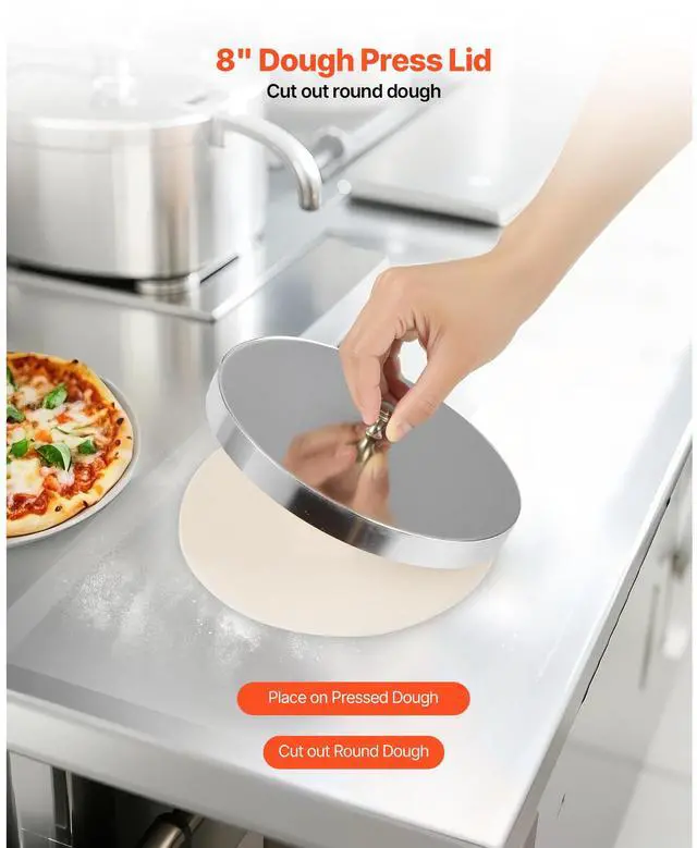 Alt view image 7 of 8 - 16 Inch Pizza Dough Roller Sheeter Semi-automatic Commercial Dough Press 390W