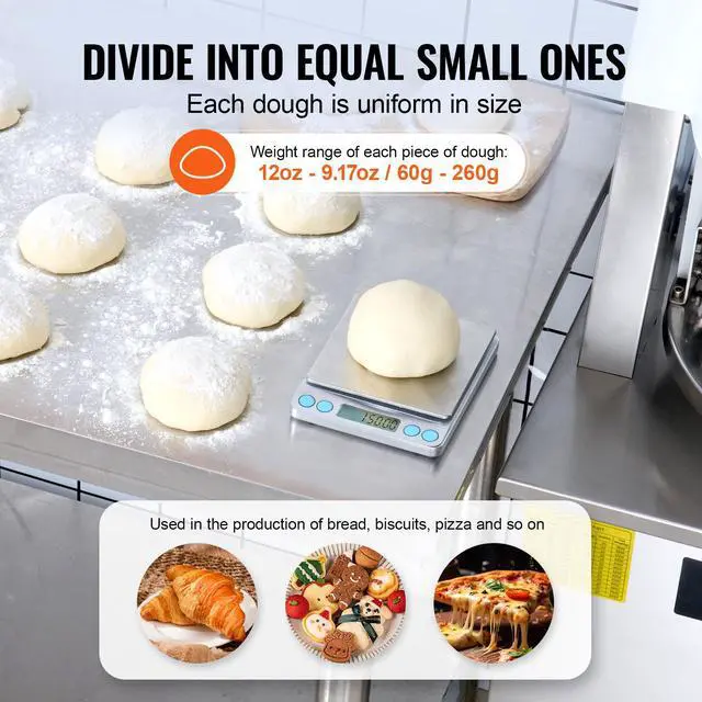 Alt view image 3 of 7 - Electric Dough Divider Rounder, 20PCS Automatic Dough Ball Cutting Making Machine, 2.12oz - 9.17oz Equal Dough Cutter with Pure Copper Motor and 304 Stainless Steel Tray, for Bakery, Restaurant